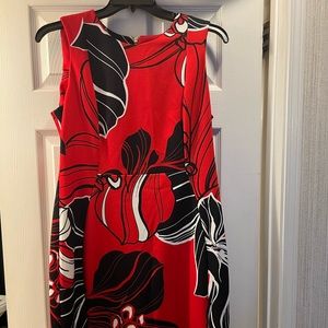 Women’s Calvin Klein. Red, Black and White dress. Size 14.